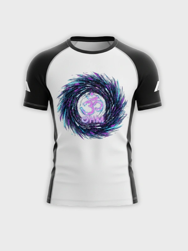 Camiseta Ohm Branca e Preta