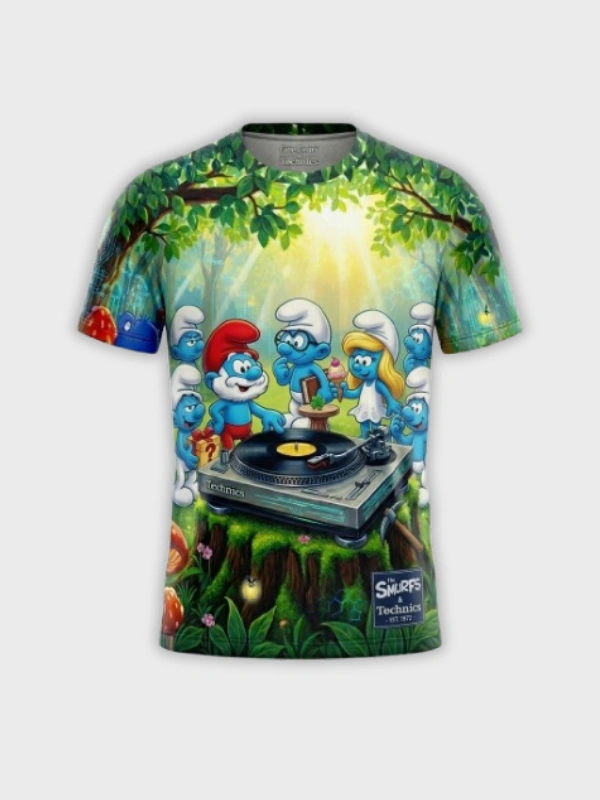 Camiseta Os Smurfs DJ